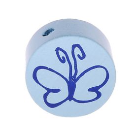Motivperle Scheibe Schmetterling 'babyblau' 942 auf Lager