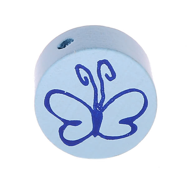 Motivperle Scheibe Schmetterling 'babyblau' 877 auf Lager
