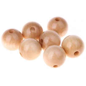 Wooden beads 15mm - 10 pieces 'nature' 279 in stock 