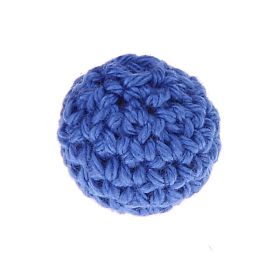 Häkelperle 20mm 'mittelblau' 0 auf Lager