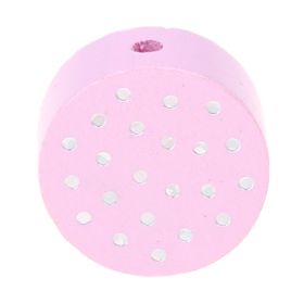 Motivperle Scheibe Glitzerpunkte 'rosa' 266 auf Lager