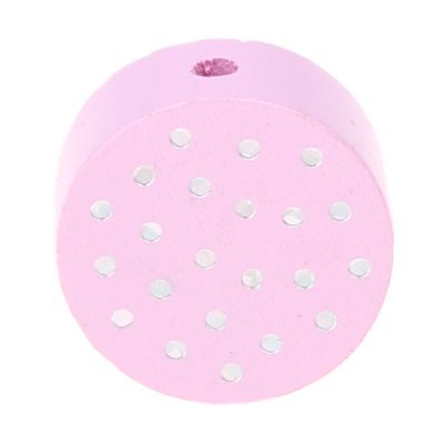 Motivperle Scheibe Glitzerpunkte 'rosa' 303 auf Lager