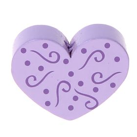 Scroll heart motif bead 'lilac' 360 in stock 