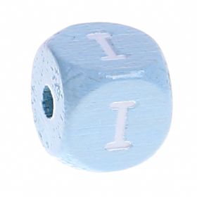 Buchstabenperlen babyblau 10x10mm 'I' 879 auf Lager