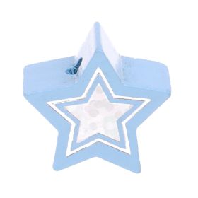 Motivperle Glitzerstern 'babyblau' 120 auf Lager