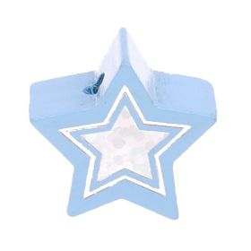 Glitter star motif bead 'baby blue' 151 in stock 