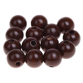 Wooden beads 12mm - 25 pieces 'brown' 156 in stock 