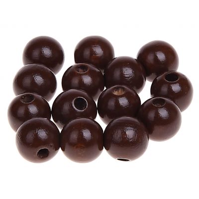 Holzperlen 12mm • 30 Stück 'braun' 110 auf Lager