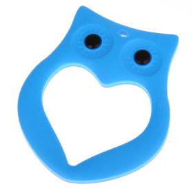 Owl teething ring 'sky blue' 16 in stock 