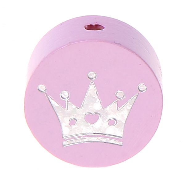 Motivperle Glitzerkrone 'rosa' 2308 auf Lager