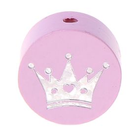 Glitter crown motif bead 'pink' 930 in stock 