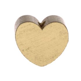Heart motif bead (mini) 'gold' 1117 in stock 
