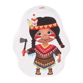 Motivperle Indianer • Indianerin 'Indianerin bunt' 57 auf Lager