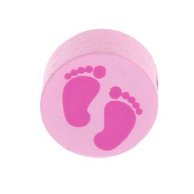 Motivperle Babyfüße Mini-Scheibe 'babyrosa' 22 auf Lager