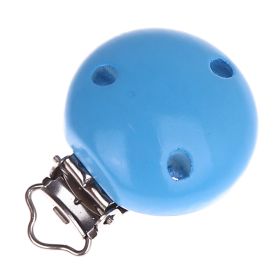 Holzclip / Schnullerclip Ø35mm 'skyblau' 2989 auf Lager