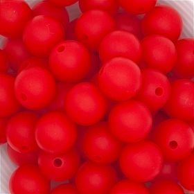 Silikonperle 12mm 'rot' 109 auf Lager