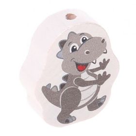 Motivperle Dino 'hellgrau' 14 auf Lager