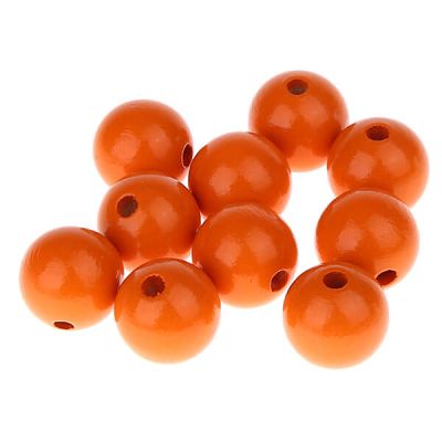 Holzperlen 15mm • 15 Stück 'mandarin' 137 auf Lager