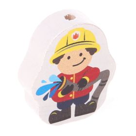 Fireman motif bead 'red' 25 in stock 