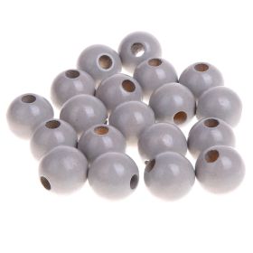 Wooden beads 12mm - 25 pieces 'light gray' 73 in stock 