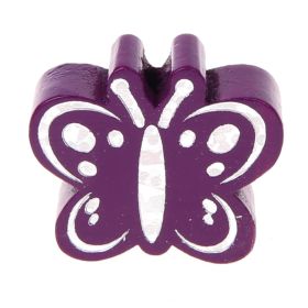 Motivperle Schmetterling Glitzer 'purpur' 401 auf Lager