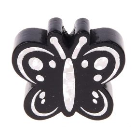 Motif bead butterfly glitter 'black' 182 in stock 