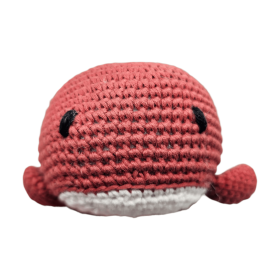 Crochet whale - mini 'red' 69 in stock 