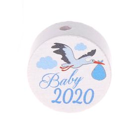 Motivperle Scheibe Baby 2020 'babyblau' 230 auf Lager