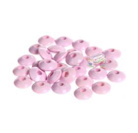 Linsen-Perlen Holzlinsen 10mm • 50 Stück 'rosa' 0 auf Lager