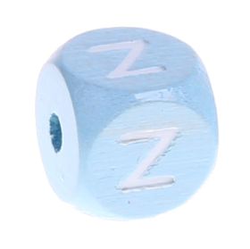 Buchstabenperlen babyblau 10x10mm 'Z' 344 auf Lager
