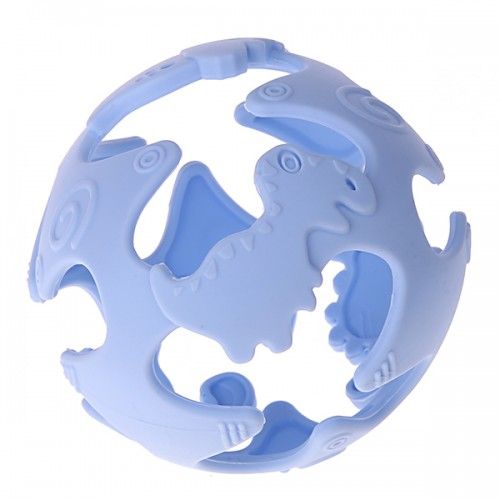 Silikonball Dinosaurier 'babyblau' 15 auf Lager