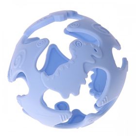 Silikonball Dinosaurier 'babyblau' 11 auf Lager