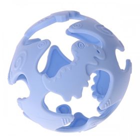 Silikonball Dinosaurier 'babyblau' 13 auf Lager