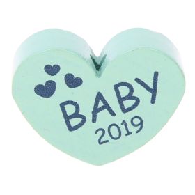 Motif bead heart baby 2019 'mint' 0 in stock 