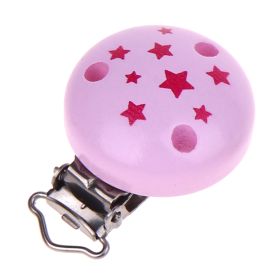Schnullerclip Motiv Sternchen 'rosa' 391 auf Lager
