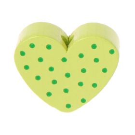 Dotted heart motif bead 'lemon' 1148 in stock 