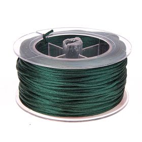 Satinband Ø 1,5 mm • 1 Meter 'dunkelgrün' 0 auf Lager