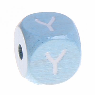 Buchstabenperlen babyblau 10x10mm 'Y' 324 auf Lager