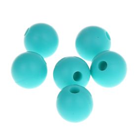 Silicone bead 9mm 'light turquoise' 151 in stock 