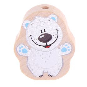 Motif bead polar bear nature 'baby blue' 24 in stock 