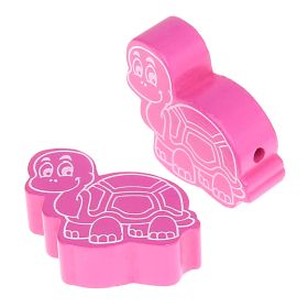 Turtle motif bead - 10 pieces 'pink' 96 in stock 