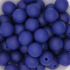 Silicone bead 12mm 'dark blue' 180 in stock 