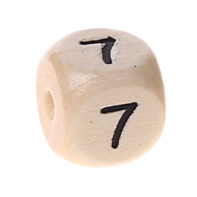Zahlenperlen 10 mm geprägt '7' 22 auf Lager