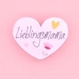 Motivperle Herz Lieblingsmama 'rosa' 73 auf Lager