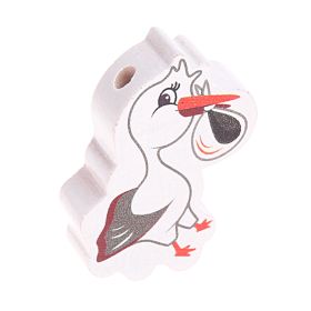 Motivperle Storch 'rot' 50 auf Lager