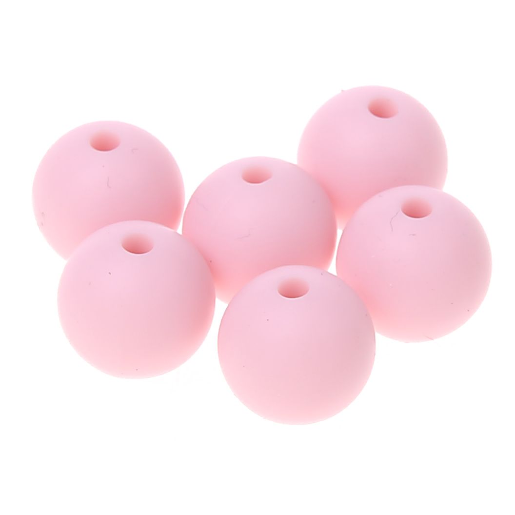 Silikonperle 12mm 'rosa' 336 auf Lager
