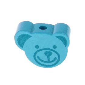 Mini bear motif bead 'light turquoise' 497 in stock 