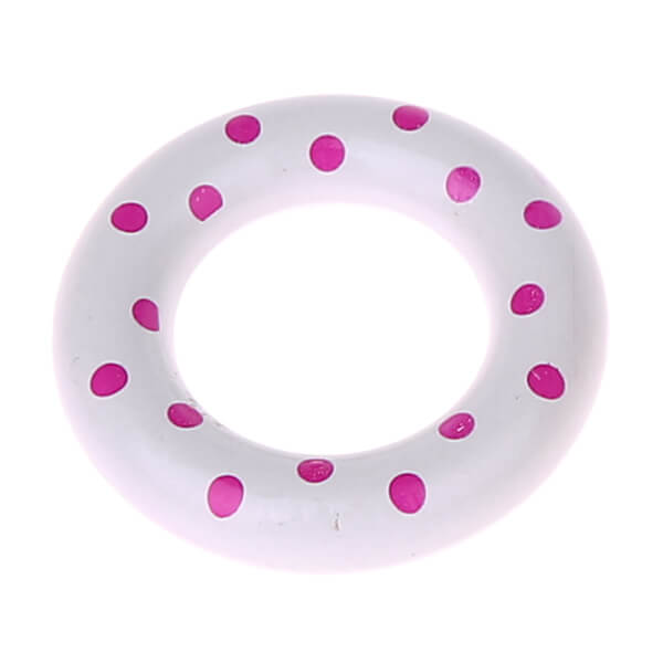 Wooden ring / grasping toy mini dots 'white' 510 in stock 