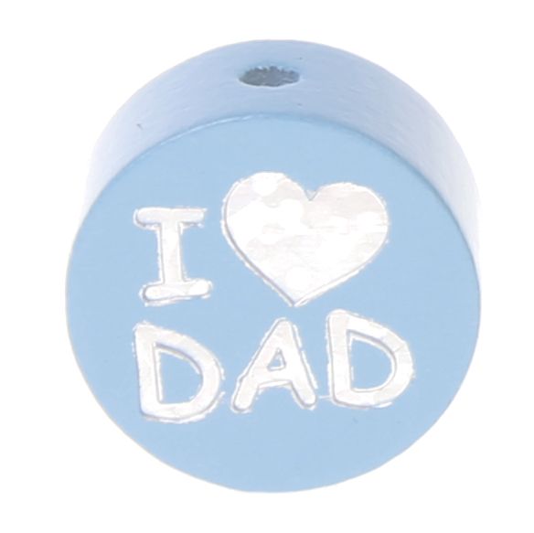 Wendemotiv-Perle I Love MOM / DAD 'babyblau' 708 auf Lager