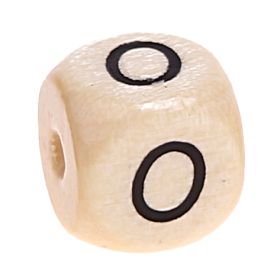 Printed wooden letter cubes 11 mm B-ware 10 pieces 'O' 0 in stock 